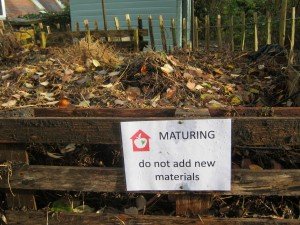 Maturing compost at Selsley